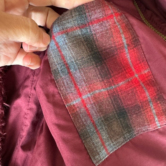 Pendleton Maroon Teddy Jacket Plush Fleece Flannel Detail / xlarge - Picture 11 of 14